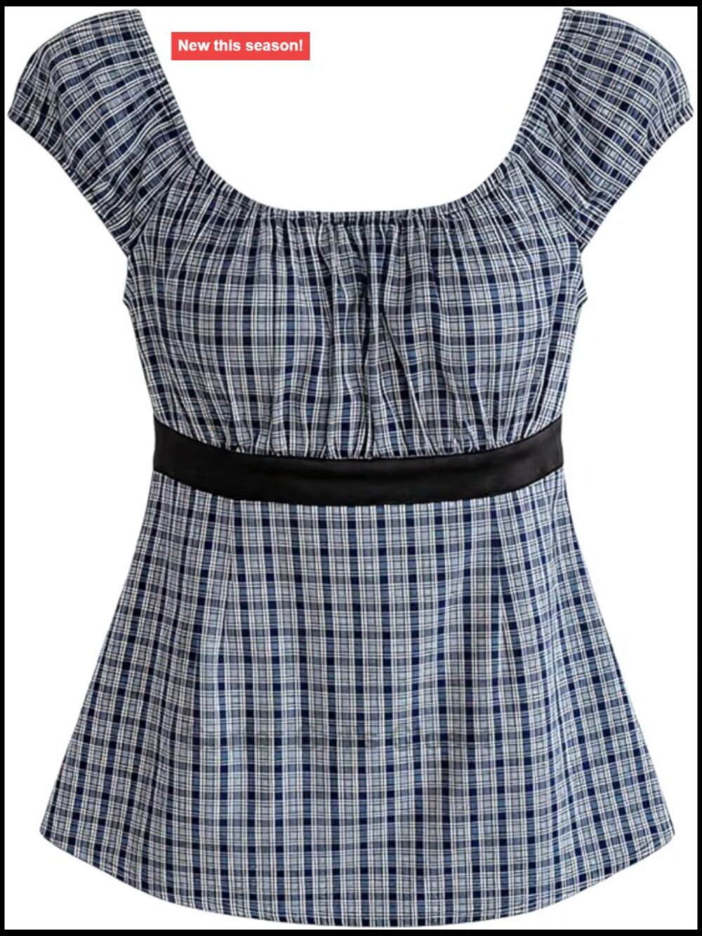 Women's Plus Size Plaid Tank Top Tie Back Square Neck Vacation Outfit